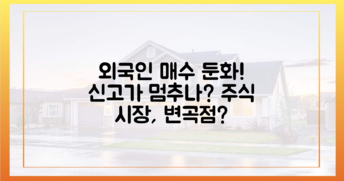외국인 매수세 둔화, 신고가 행진에 제동?