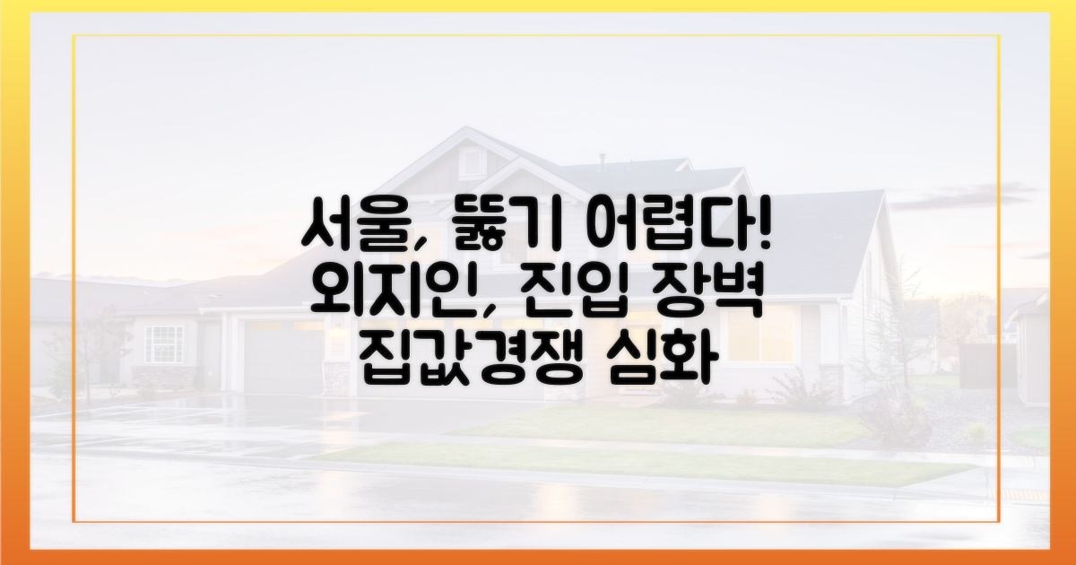 외지인, 서울 진입 장벽 높아지다