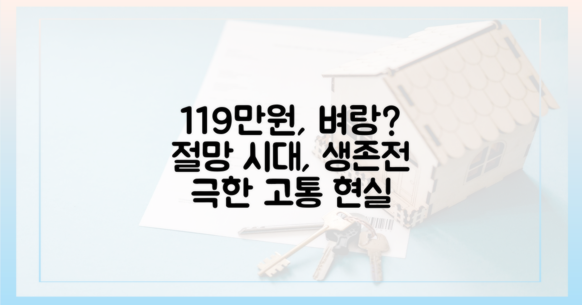 119만원 시대, 벼랑 끝에 선 사람들