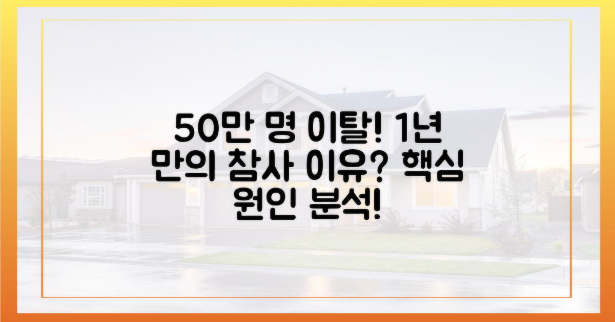 1년 새 50만 명 이탈: 이유는?