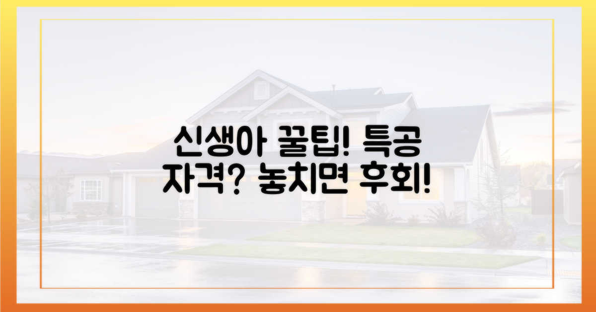 신생아 특공, 자격은 어떻게?