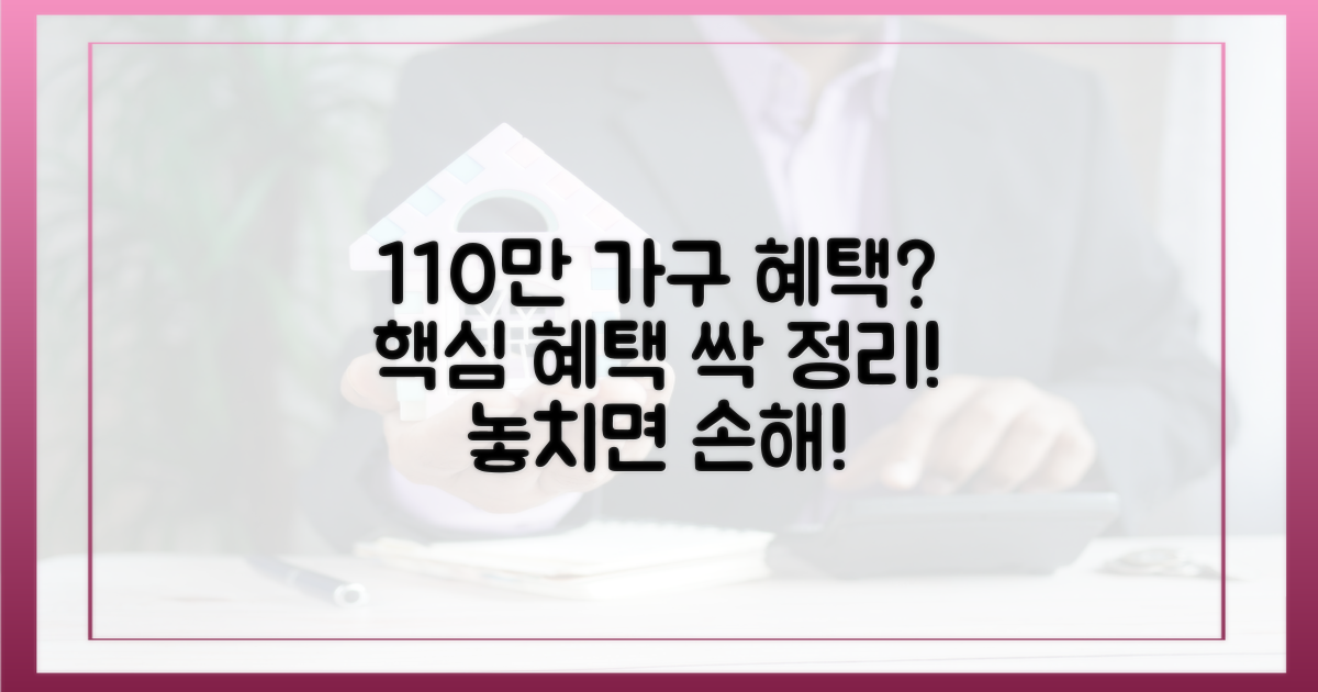 110만 가구, 얼마나 혜택일까?