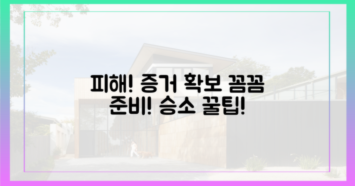 피해 입증, 꼼꼼히 준비!