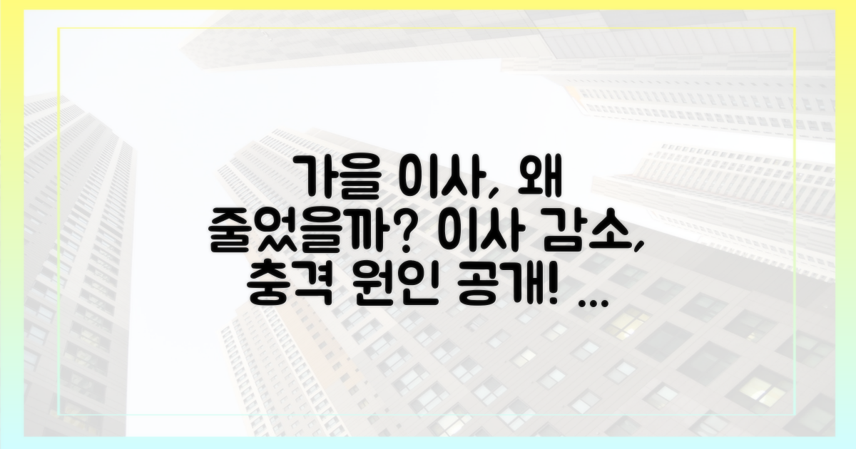 가을 이사, 입주 감소 원인