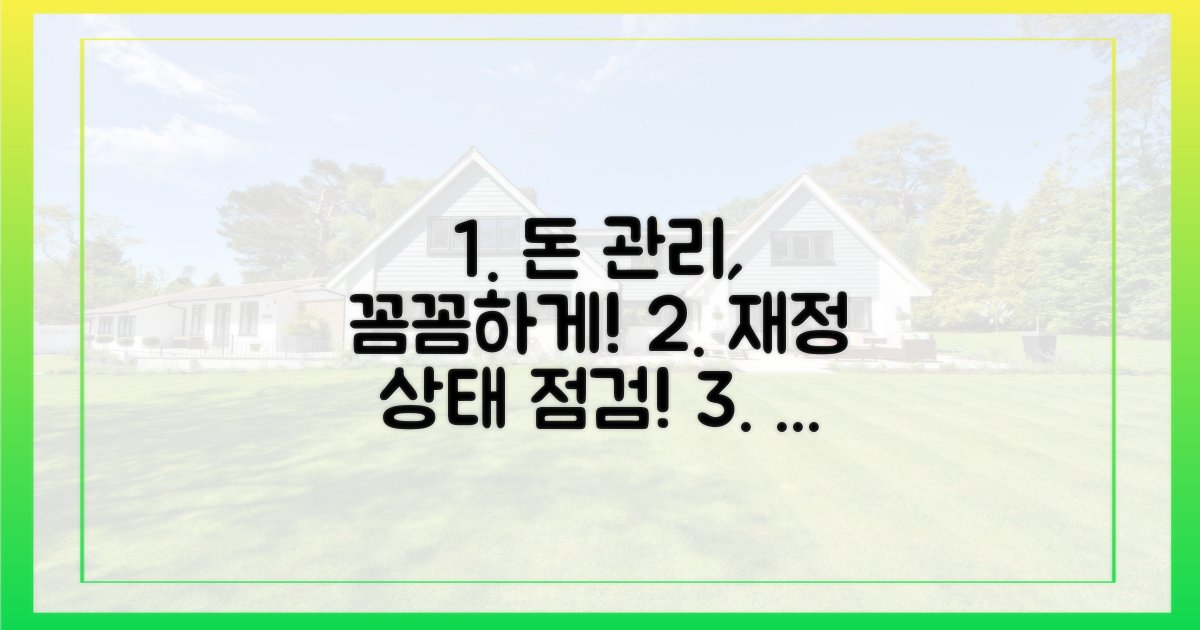 재정 상태, 꼼꼼하게 따져보세요!