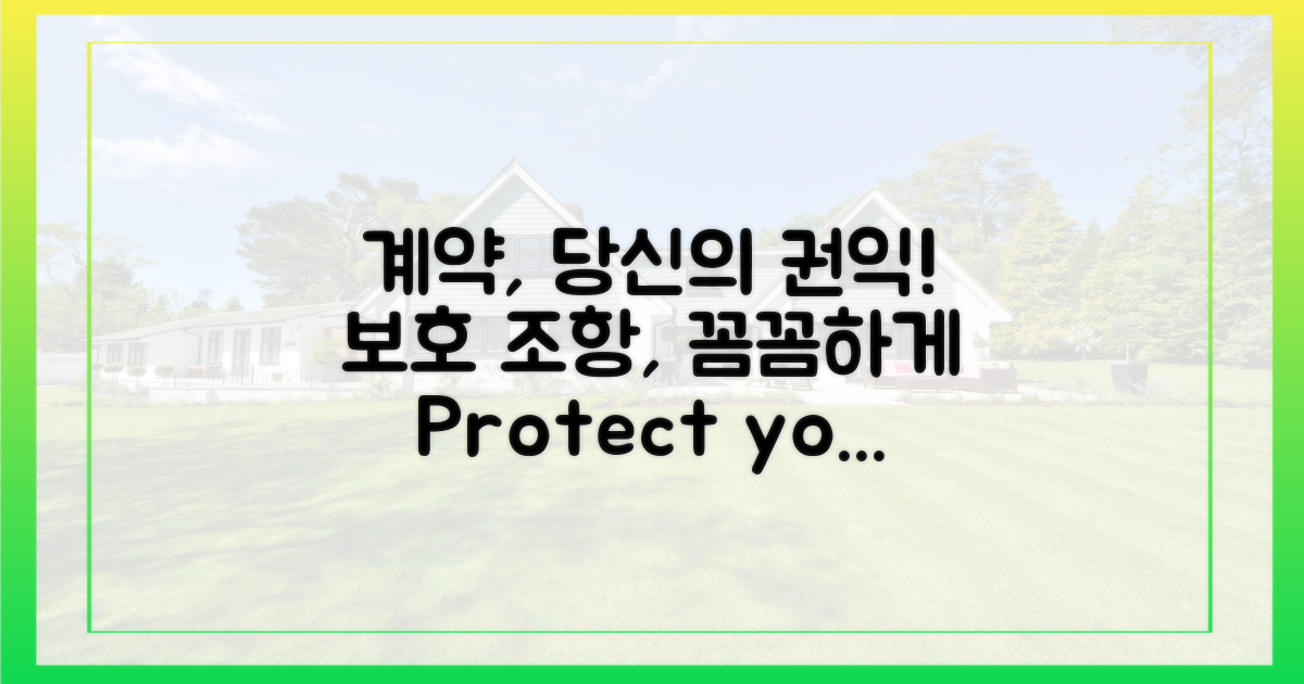 계약자 권익 보호를 위한 조항