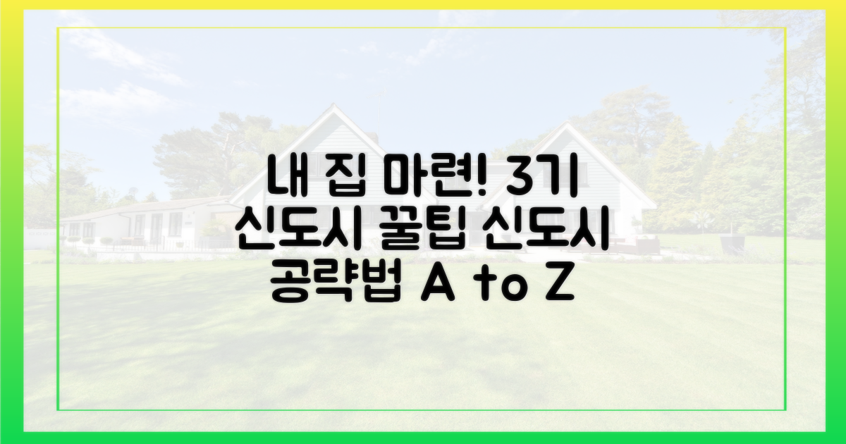 내 집 마련 꿈, 3기 신도시 공략법