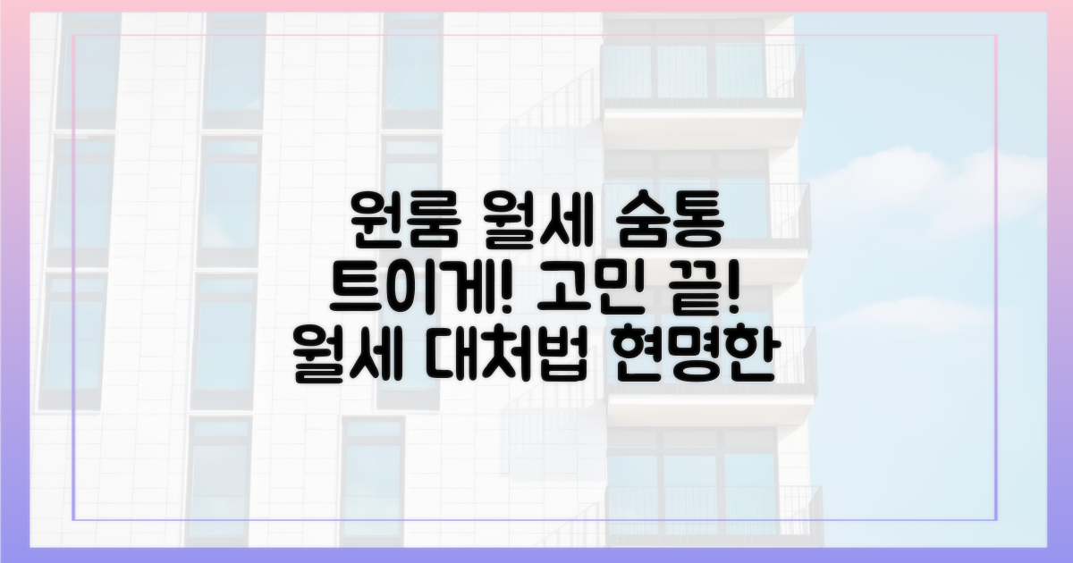 숨 막히는 원룸 월세, 현명하게 대처하는 법