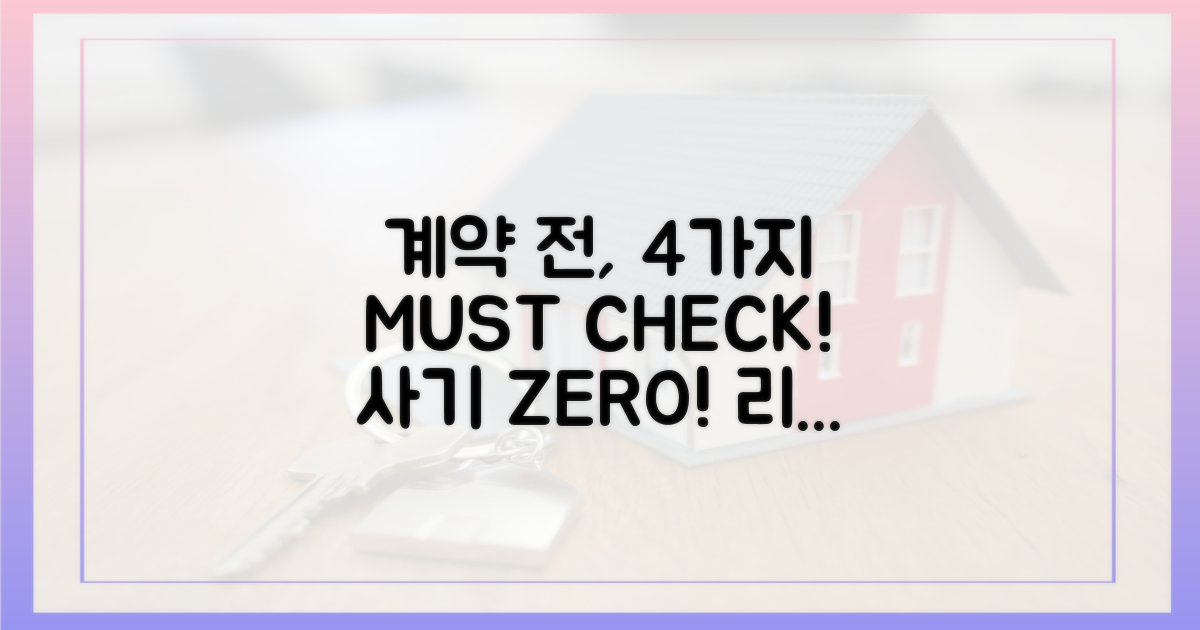 계약 전, 4가지 체크리스트