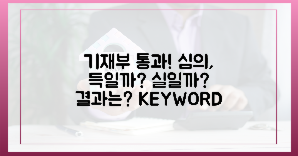 기재부 심의 통과, 무엇을 의미할까?