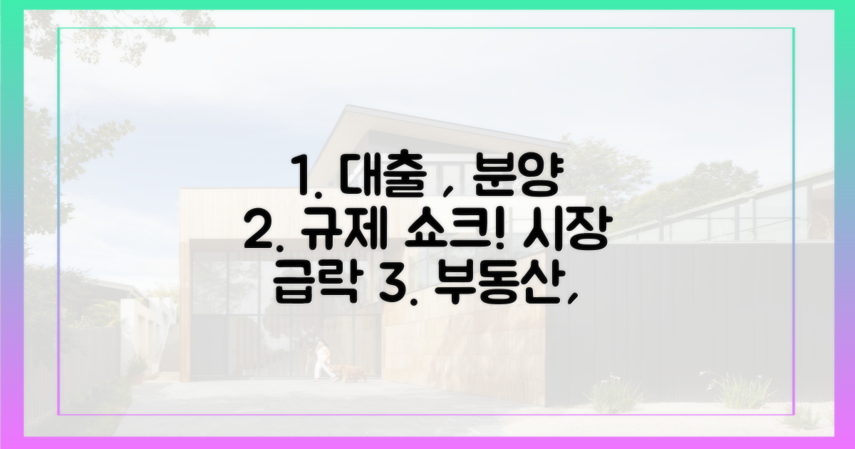 대출 규제, 분양 시장 직격탄