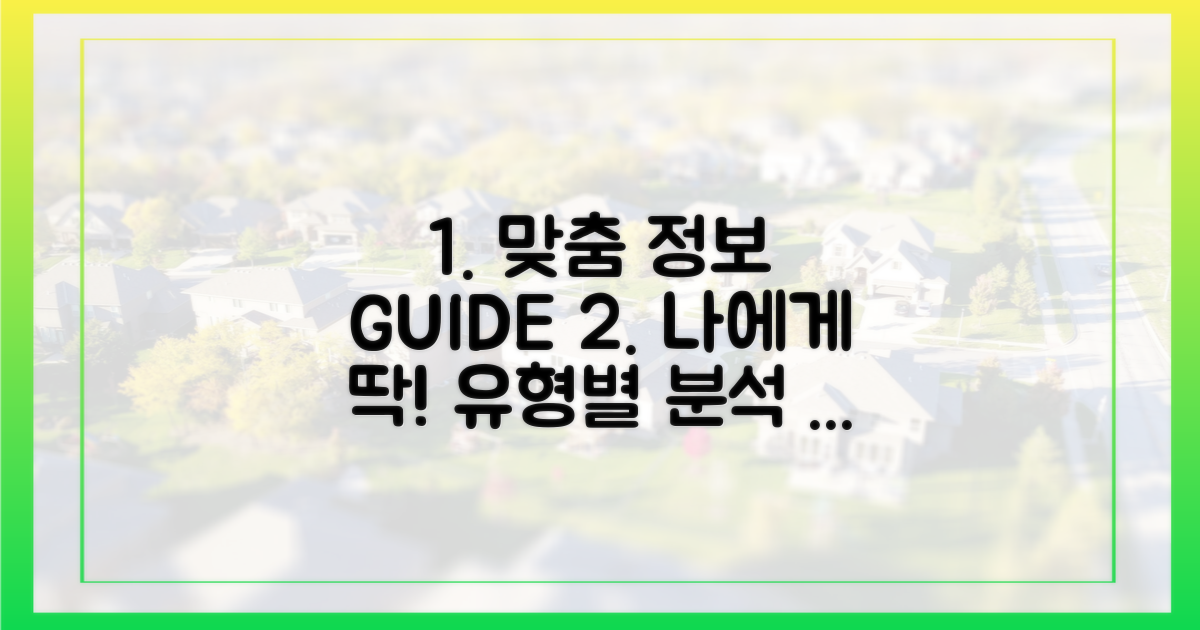 나에게 맞는 맞춤 정보, 유형별 가이드
