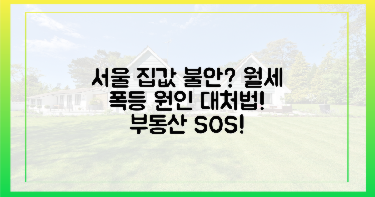 서울 집값 불안? 월세 폭등 원인과 대처법