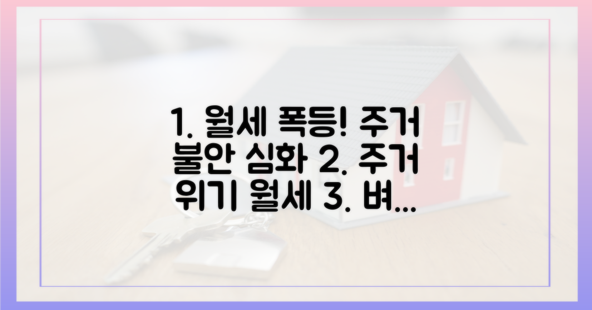 4. 주거 불안 심화, 월세 폭등