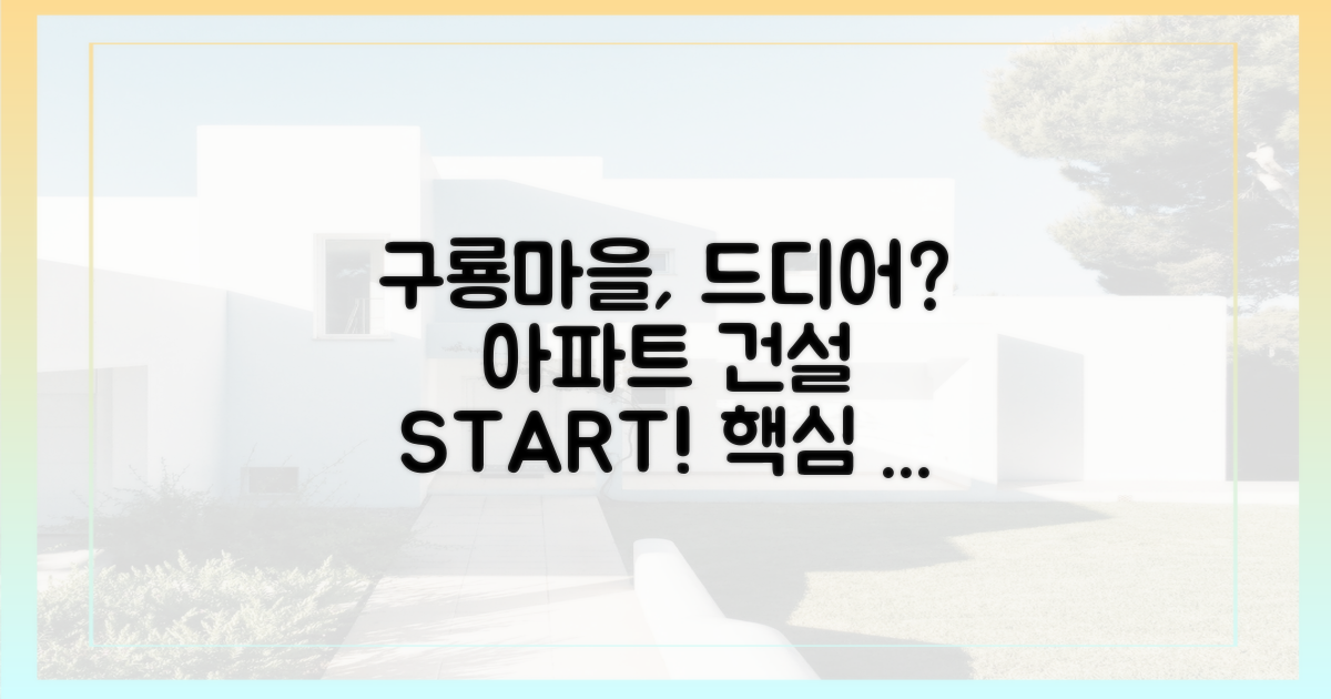 구룡마을, 아파트 건설 시작? 핵심 정보 요약