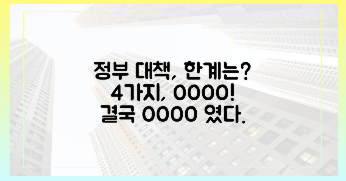 4가지 정부 대책의 한계