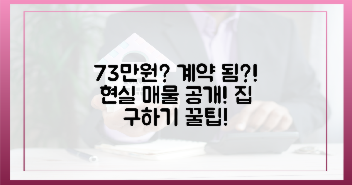 73만원, 실제 계약 가능한 매물은?