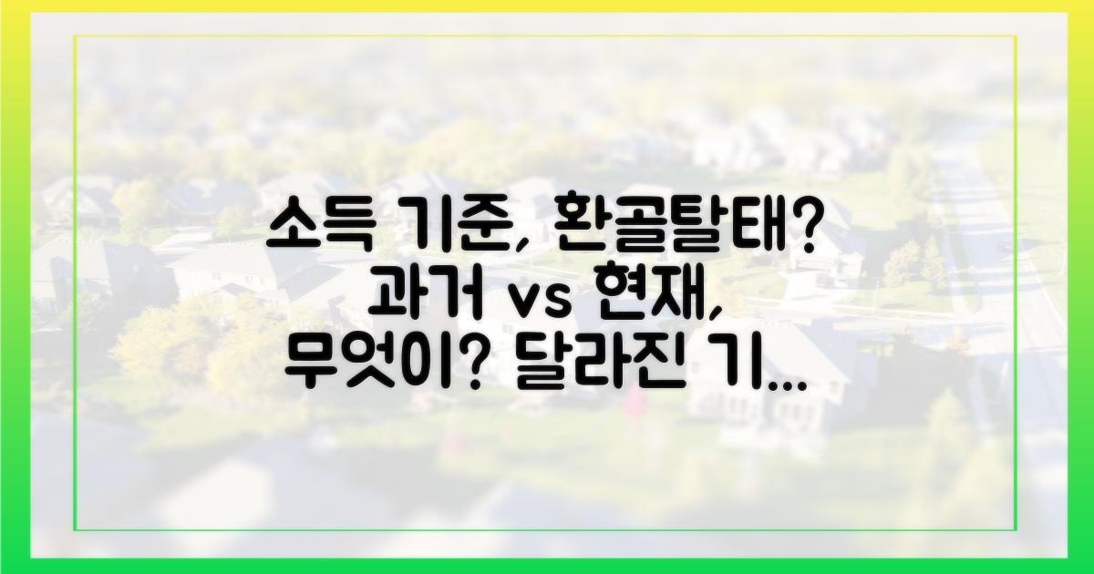 과거와 달라진 소득 기준