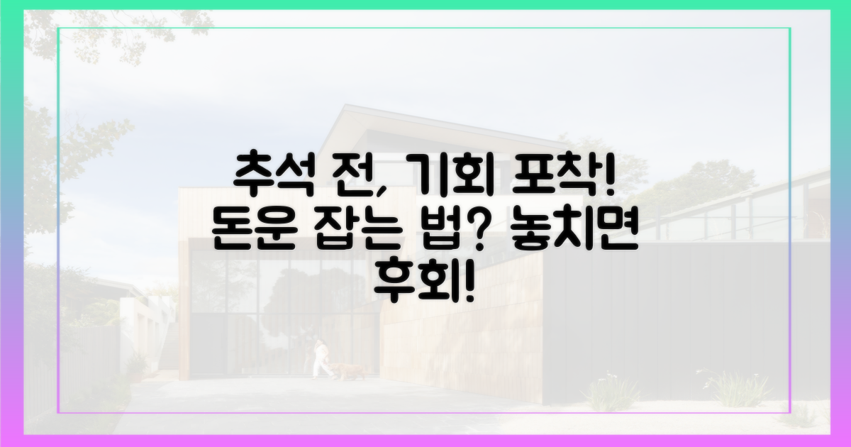 추석 전, 기회 잡는 법