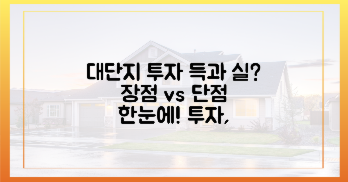 대단지 투자의 장단점