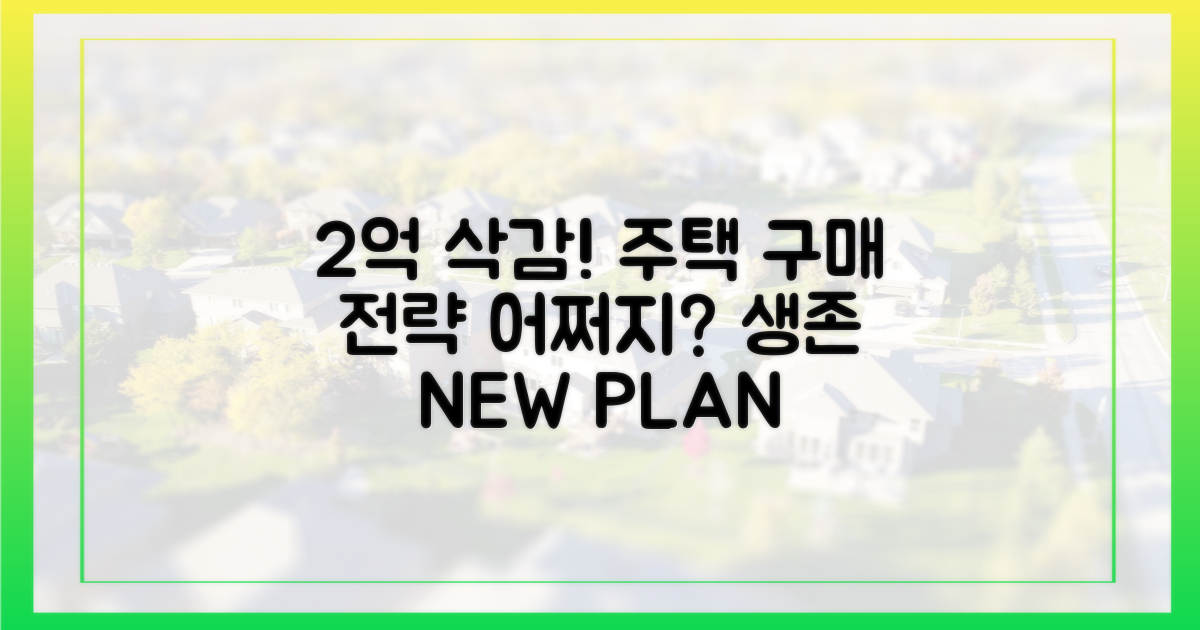 2억 삭감, 주택 구매 전략 수정?