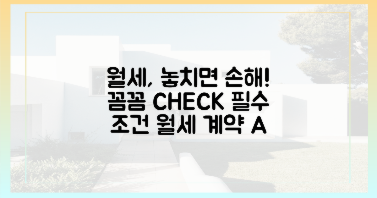 월세, 꼼꼼하게 따져봐야 할 것들