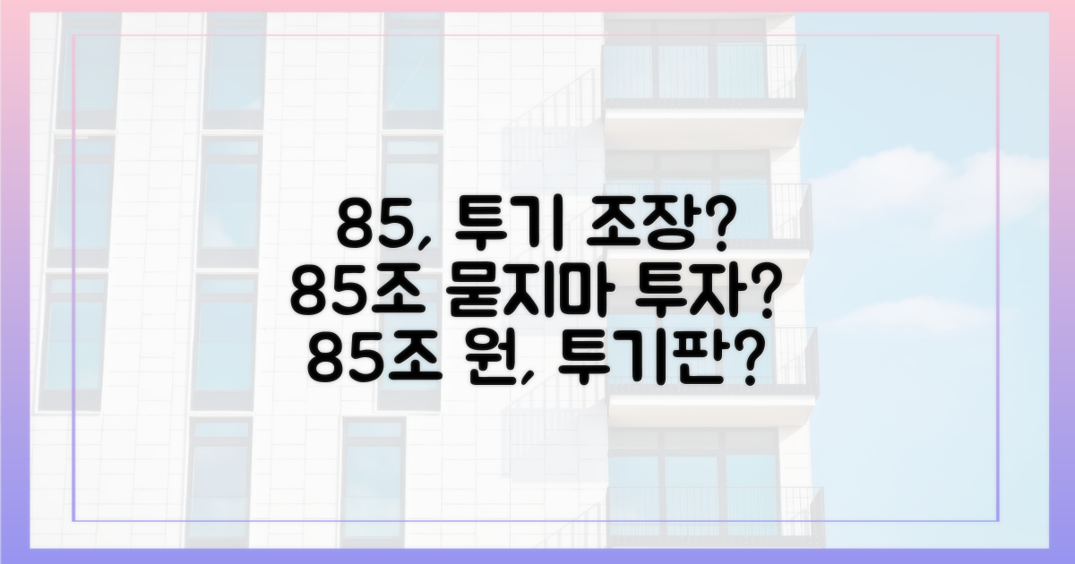 85조 원, 투기를 조장했나