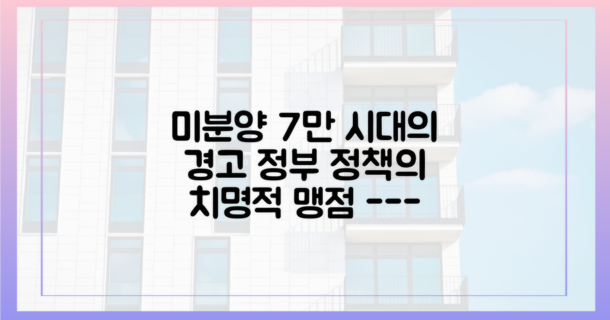미분양 7만호 시대, 정책의 3대 맹점