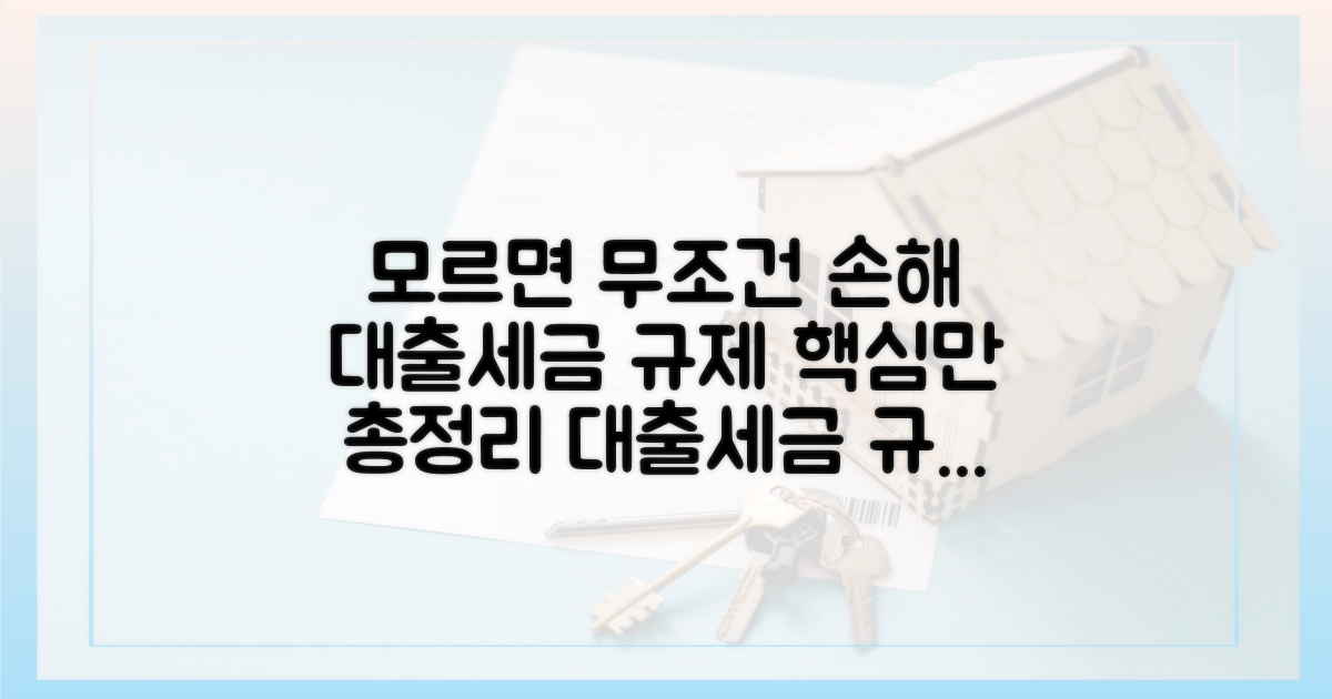 대출, 세금 규제 핵심 내용은?