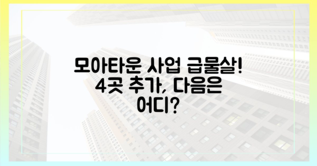 4곳 추가 확정, 모아타운 사업 속도낸다
