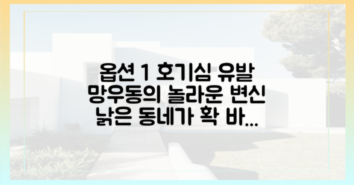 노후 저층주거지 변신, 망우동 집중 조명