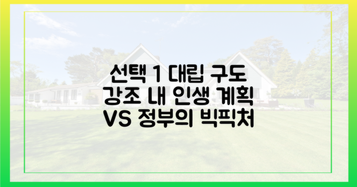 개인 계획과 정부 정책의 줄다리기