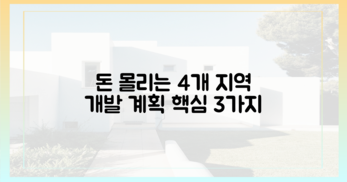 4개 지역별 개발 계획의 3가지 특징