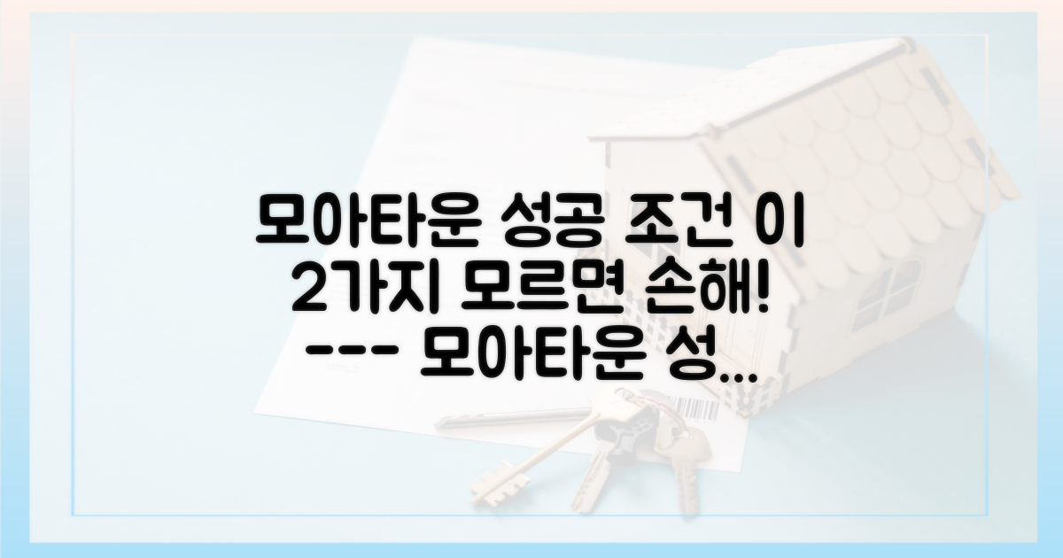 성공적인 모아타운을 위한 2가지 조건