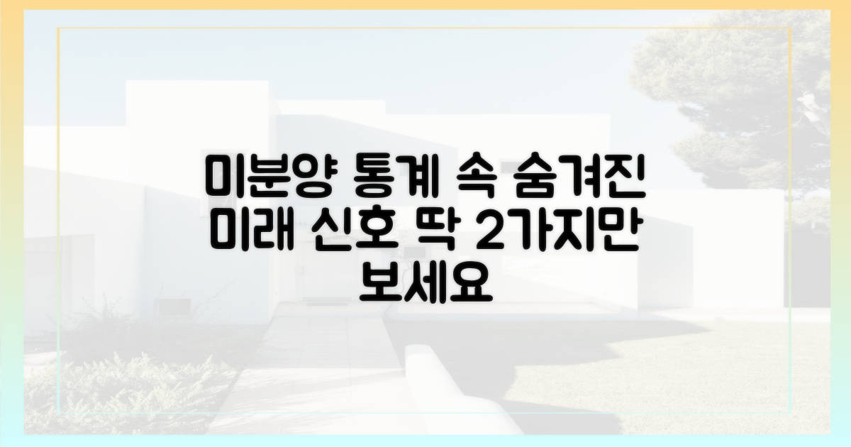 미분양 통계로 보는 2가지 미래 신호