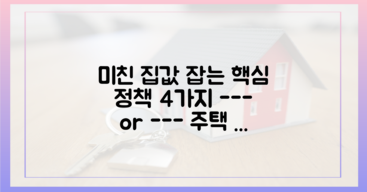 주택 시장 안정을 위한 4가지 정책 제안