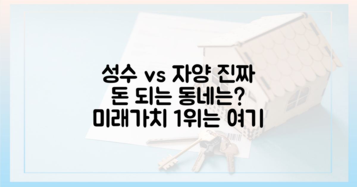 성수의 현재가치 vs. 자양의 미래가치