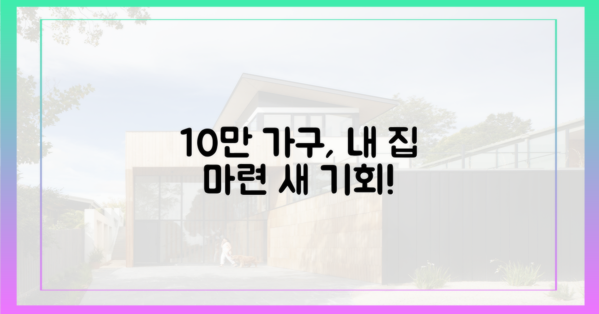 10만 가구, 내 집 마련의 새로운 기회?