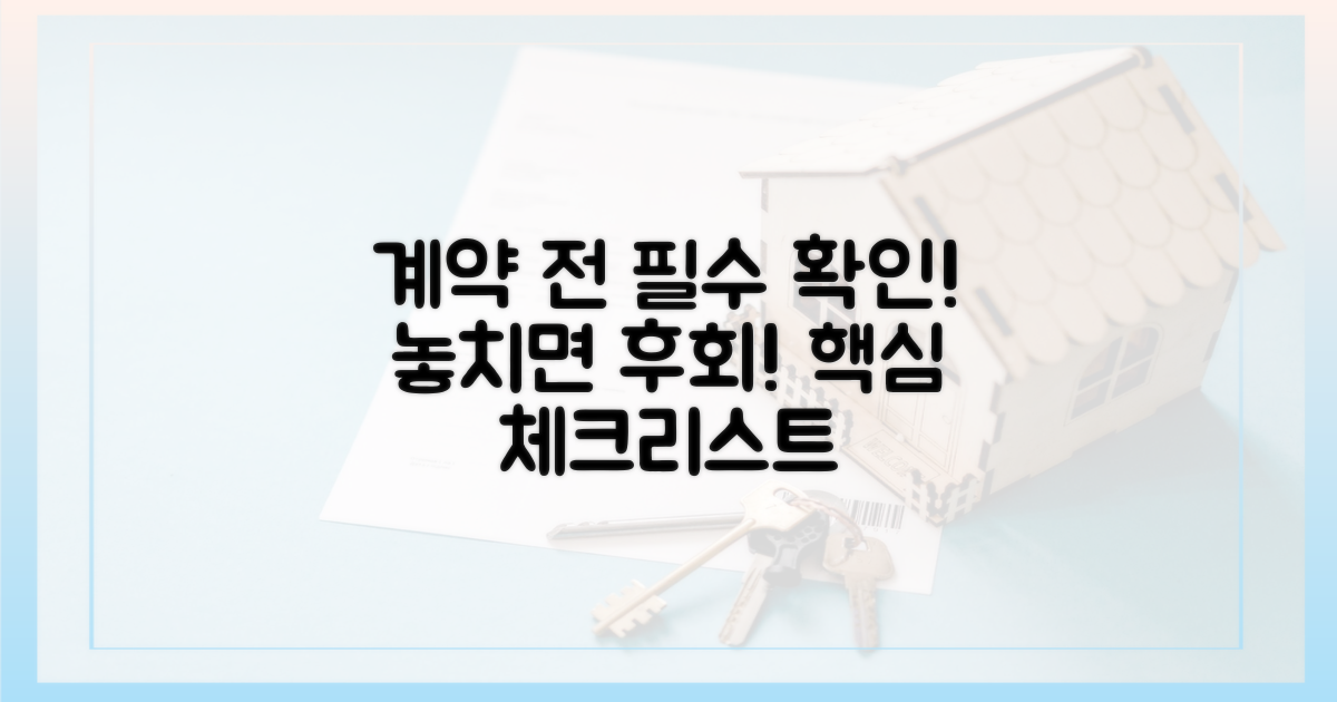 계약 전, 반드시 확인해야 할 사항