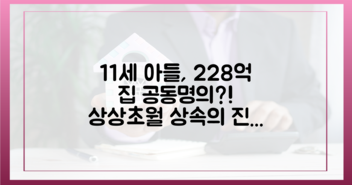 228억 집, 11세 아들과 공동명의?