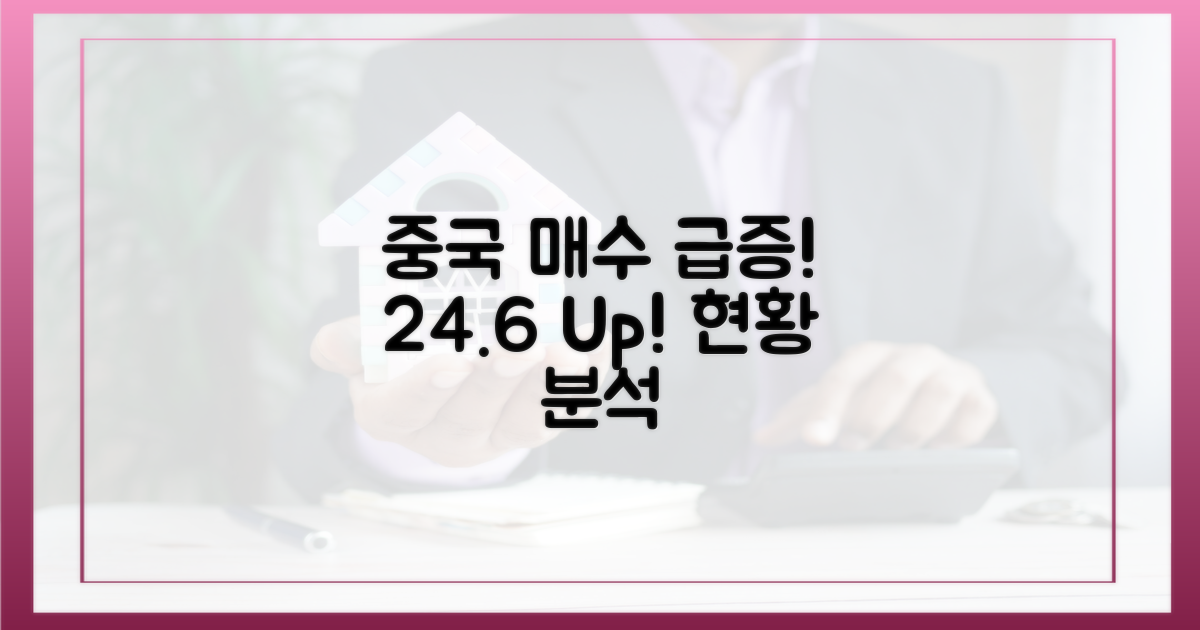 24.6% 증가, 중국인 매수 현황