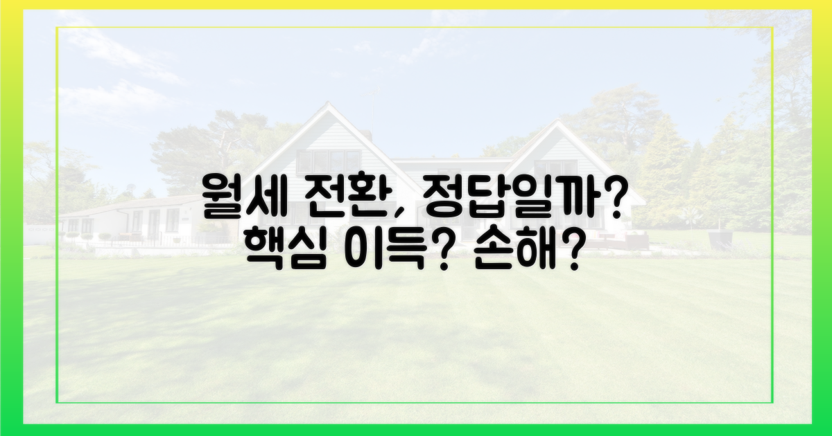 월세 전환'은 정답일까?