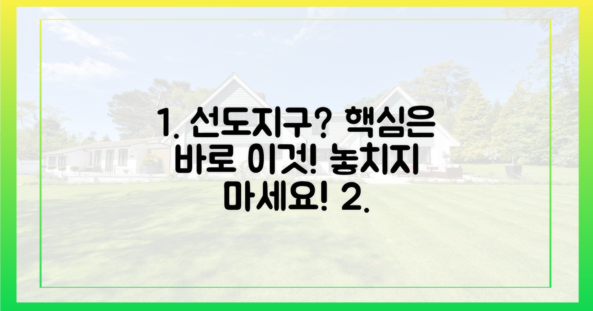 선도지구, 관건은 무엇?