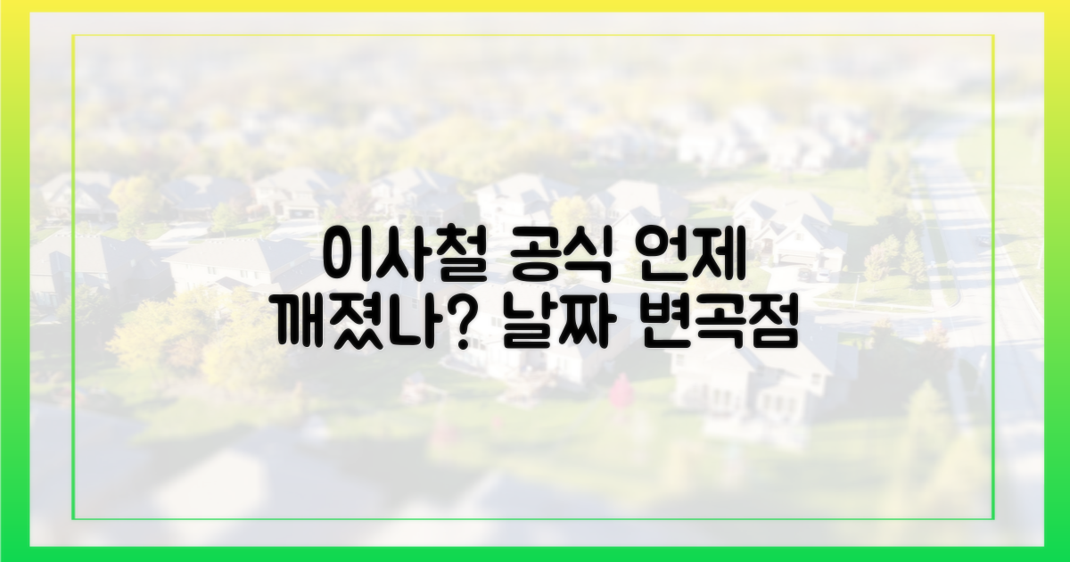 이사철 공식, 언제 깨졌나?