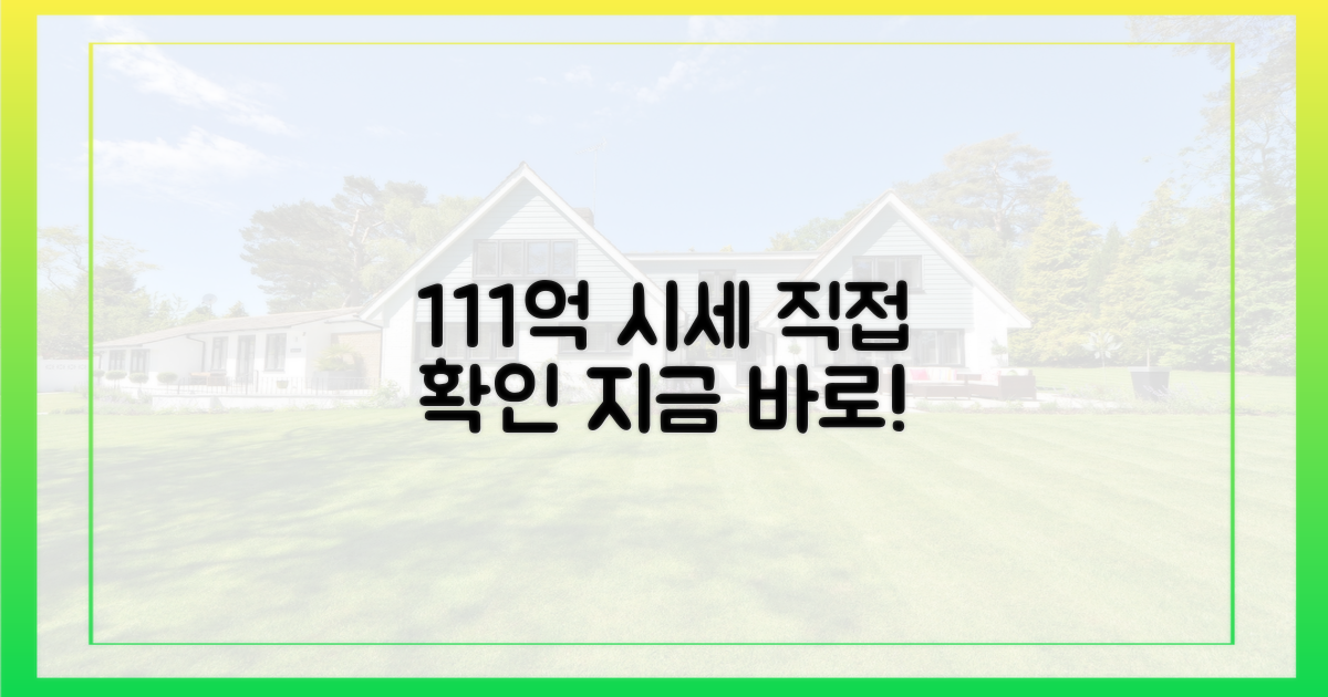 111억 시세, 직접 확인하세요