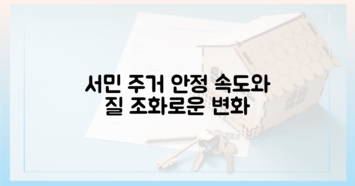 서민 주거 안정, 속도와 질의 조화