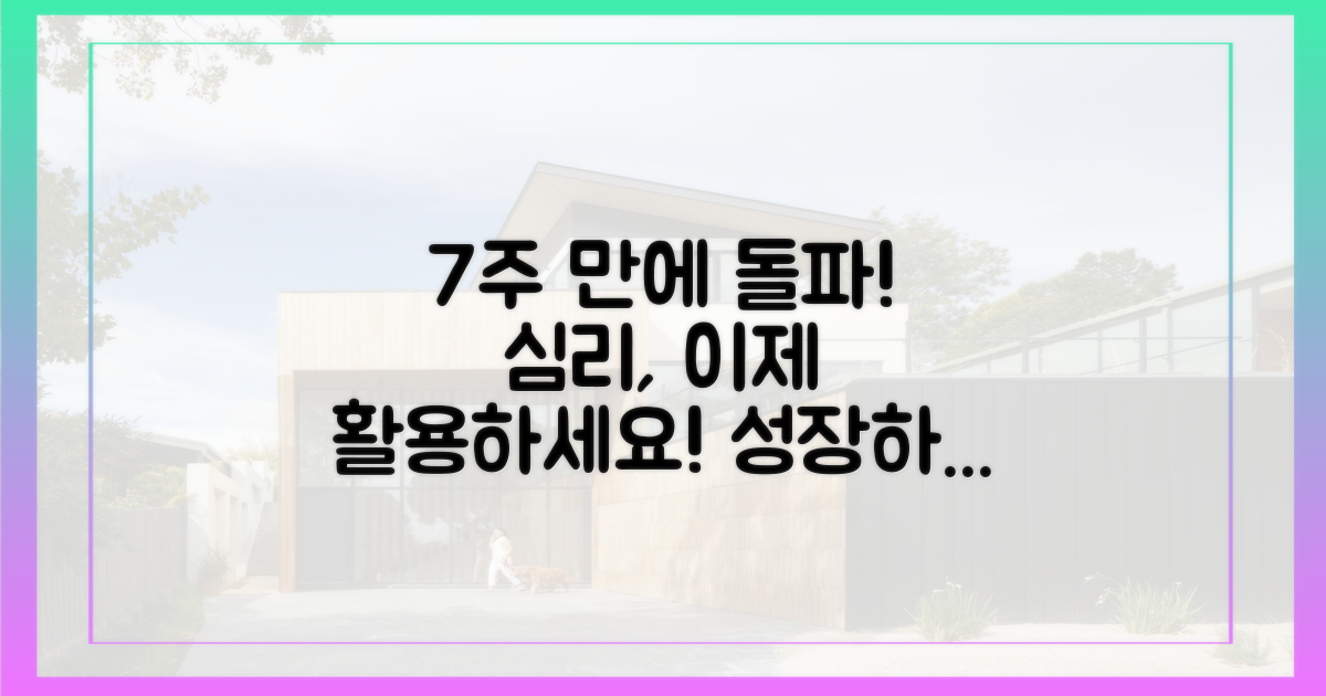 7주 만에 돌파한 심리, 활용하세요