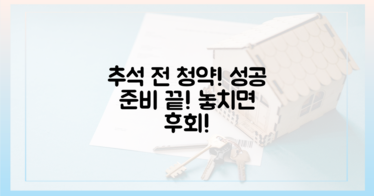 추석 전 청약, 완벽하게 준비하세요!