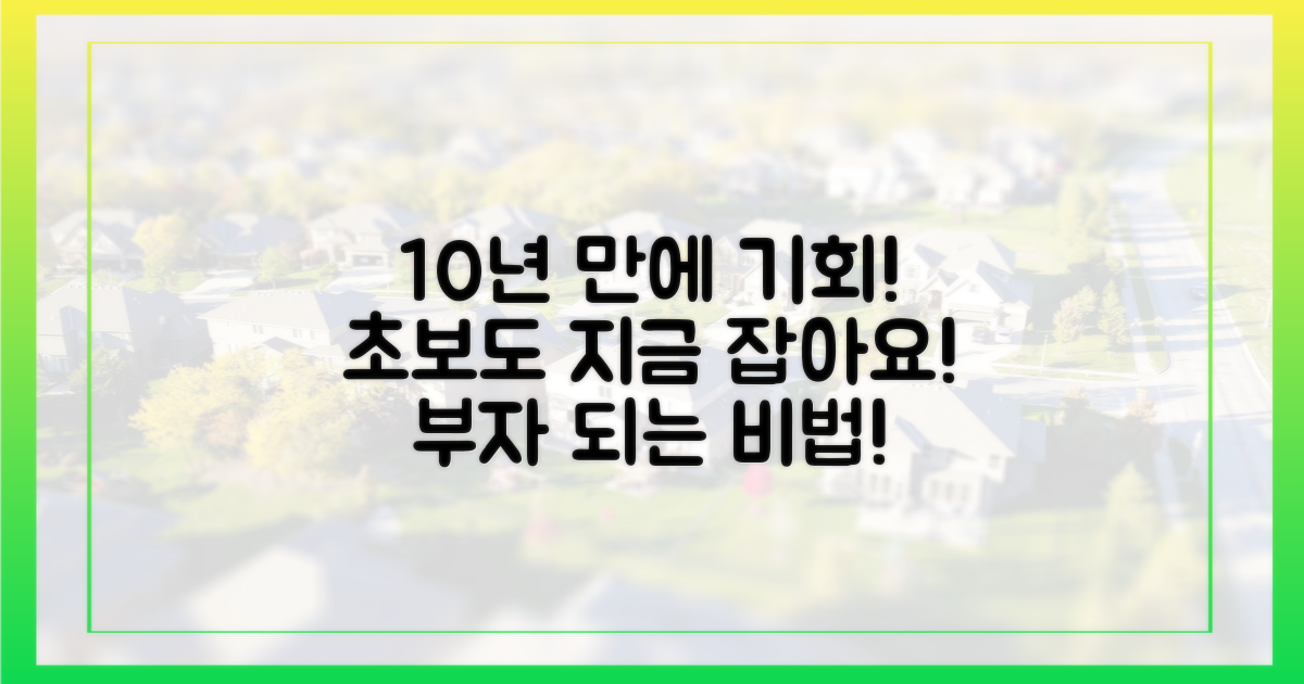 10년 정비사업, 초보도 지금 잡으세요!