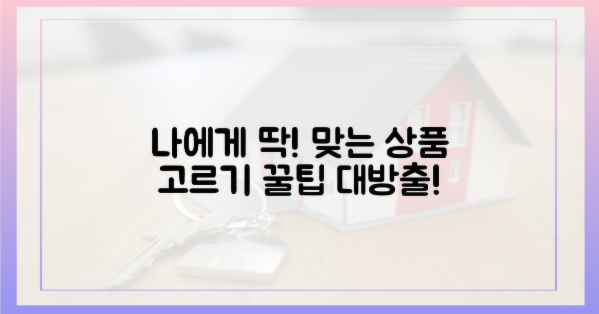 당신에게 맞는 상품을 고르세요.